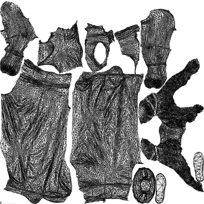 realistic 3D people woman casual standing, render-ready for V-Ray and Corona, FBX OBJ, wireframe top-down view