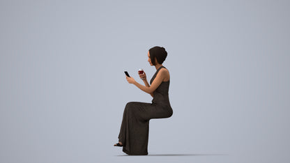 realistic 3D people woman formal formalaffairs, render-ready for V-Ray and Corona, FBX OBJ, three-quarter view render