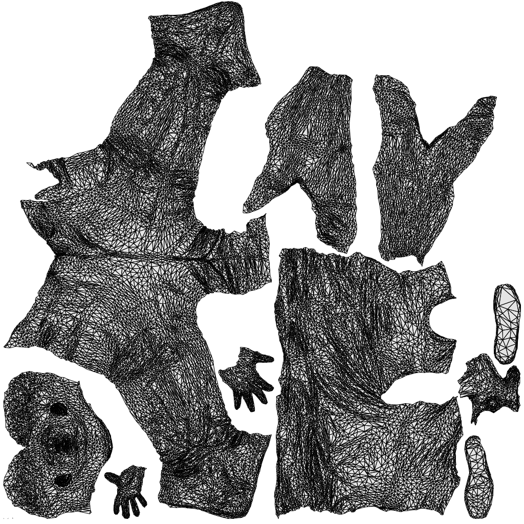scanned 3D man casual walking, photogrammetry people for Enscape and V-Ray, wireframe top-down view