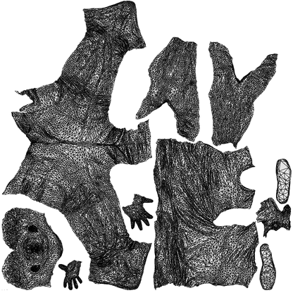 scanned 3D man casual walking, photogrammetry people for Enscape and V-Ray, wireframe top-down view