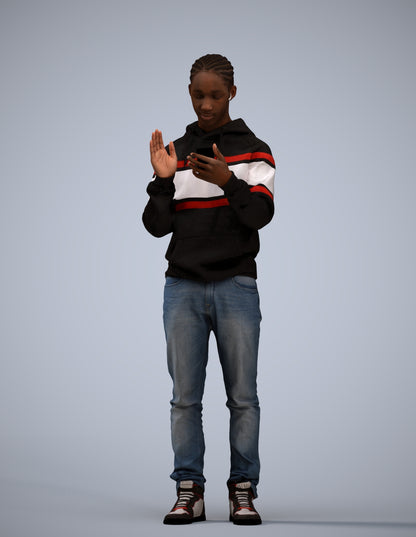 realistic 3D people boy casual kids, render-ready for V-Ray and Corona, FBX OBJ