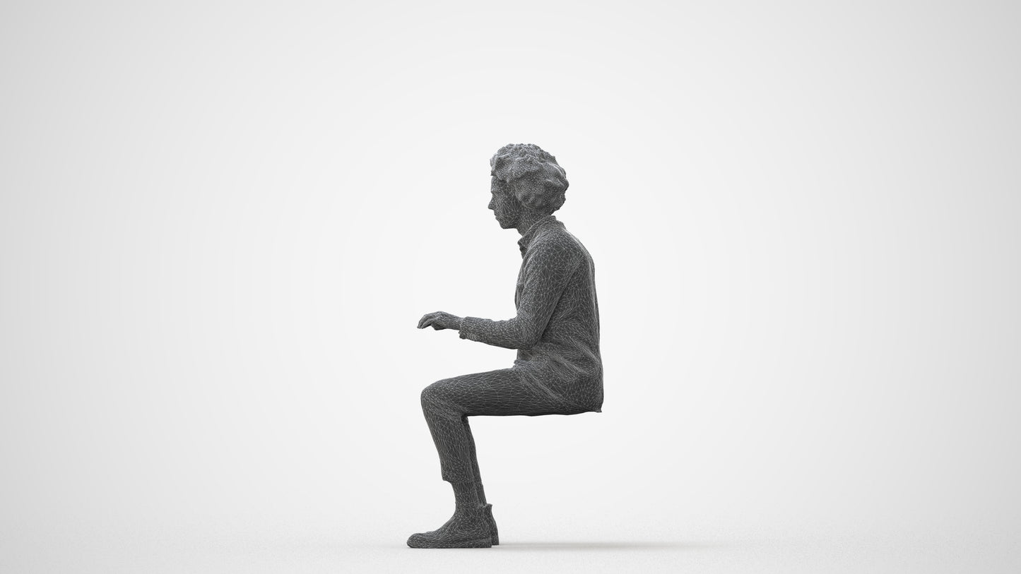 realistic 3D man business, scanned archviz people for Blender and 3ds Max, square thumbnail
