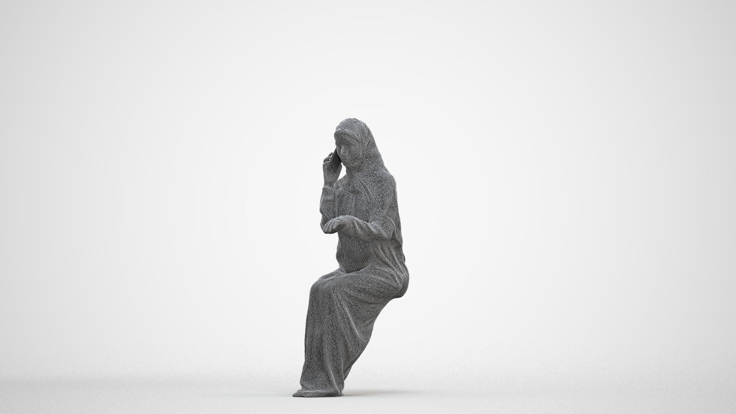 3D people model woman business, scanned human for 3ds Max rendering, three-quarter front view render