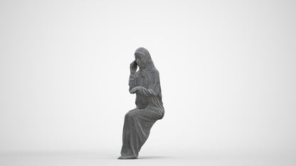 3D people model woman business, scanned human for 3ds Max rendering, three-quarter front view render