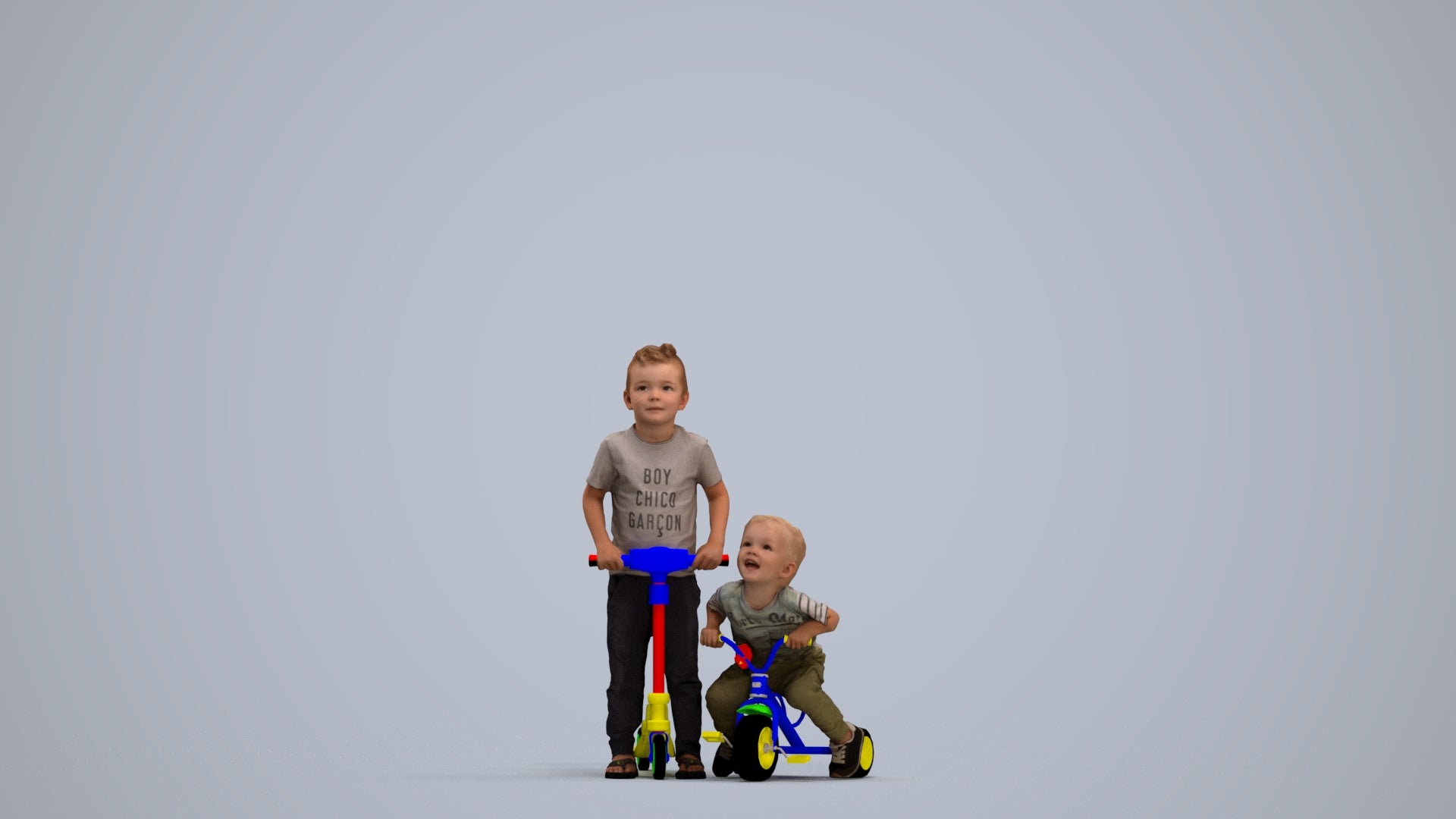 realistic 3D people boy casual kids, render-ready for V-Ray and Corona, FBX OBJ, standing pose render