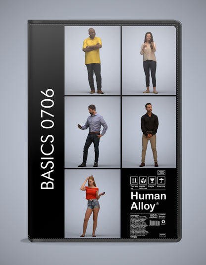 3D people models standing bundle, 5 scanned humans for 3ds Max rendering