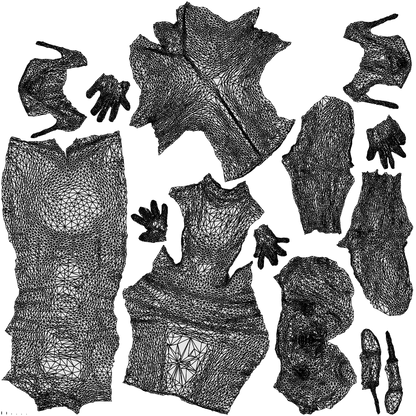 photogrammetry 3D woman business, realistic human model archviz FBX, wireframe top-down view
