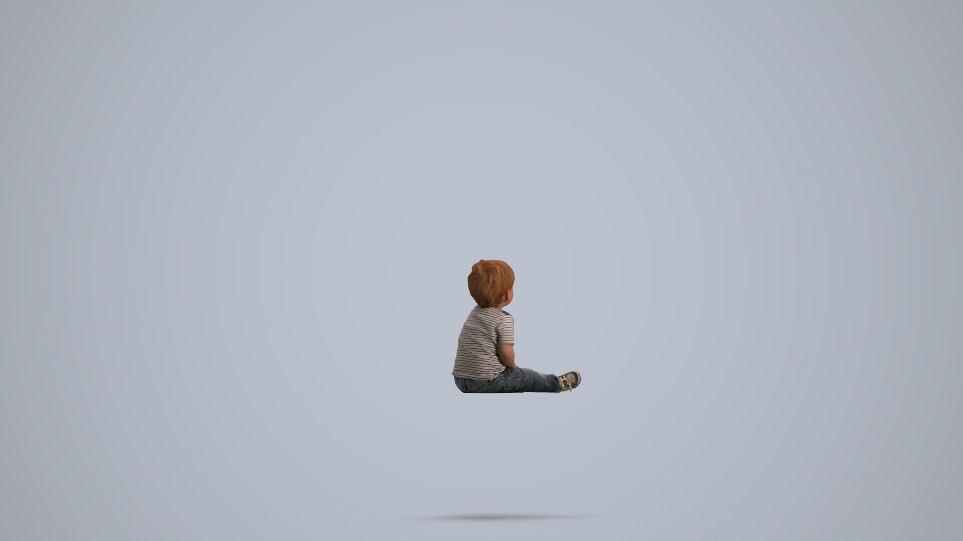 photogrammetry 3D boy casual kids, realistic human model archviz FBX, front view render