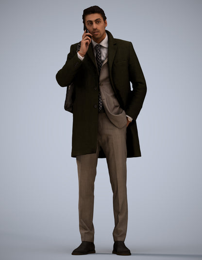 3D scanned man business, photorealistic archviz people for Enscape and SketchUp