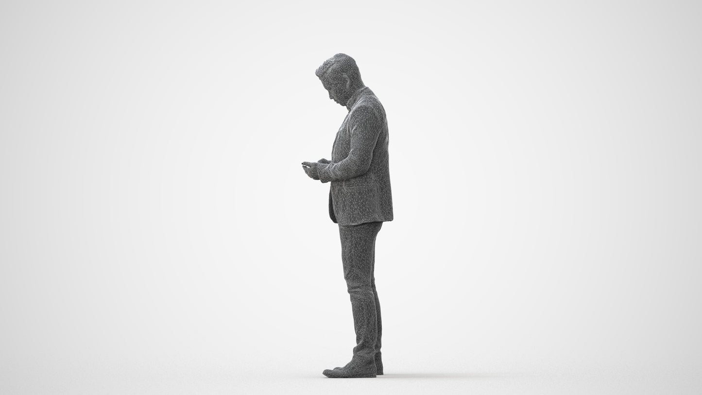 realistic 3D man business, scanned archviz people for Blender and 3ds Max, square thumbnail