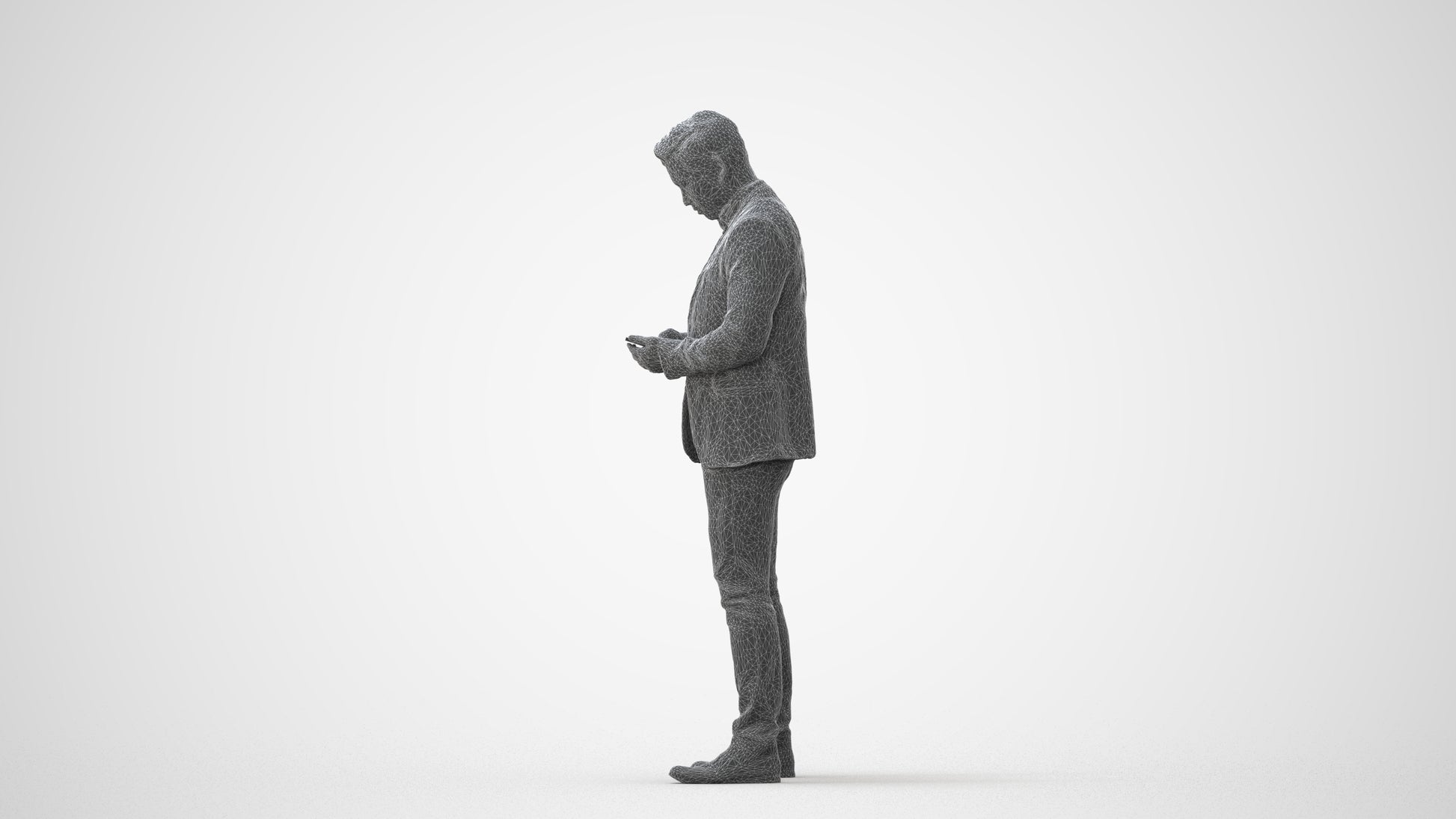 realistic 3D man business, scanned archviz people for Blender and 3ds Max, square thumbnail