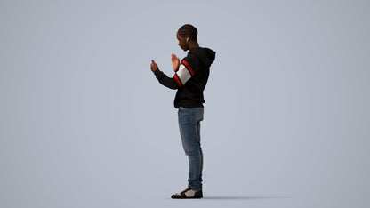 realistic 3D people boy casual kids, render-ready for V-Ray and Corona, FBX OBJ, three-quarter view render