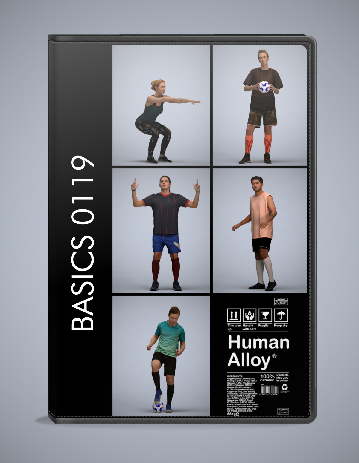 5 3D scanned people sport, photorealistic archviz pack for Enscape and SketchUp