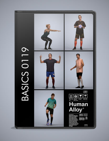 5 3D scanned people sport, photorealistic archviz pack for Enscape and SketchUp