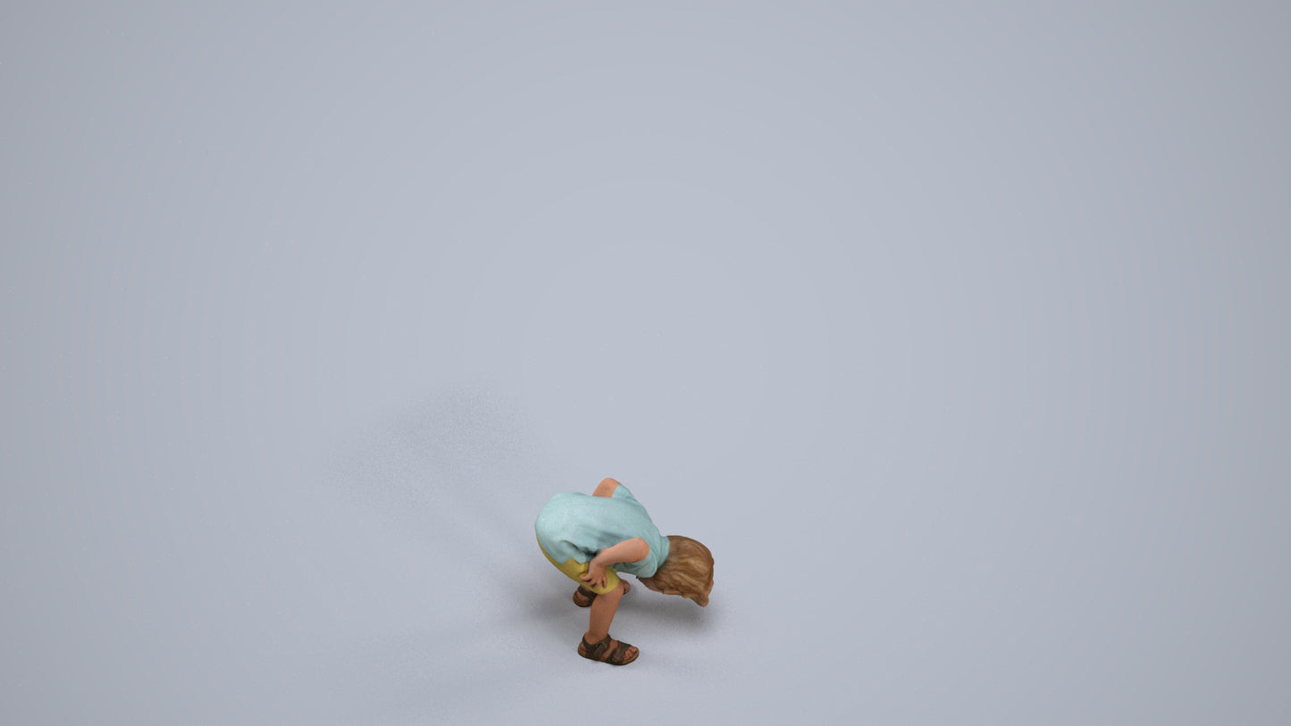 photogrammetry 3D boy casual kids, realistic human model archviz FBX, back view render