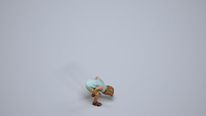 photogrammetry 3D boy casual kids, realistic human model archviz FBX, back view render