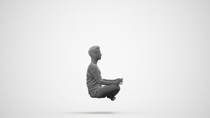 realistic 3D man sport, scanned archviz people for Blender and 3ds Max, wireframe side view