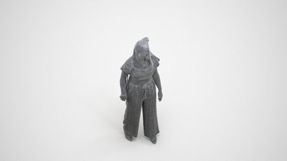 3D people model woman casual walking, scanned human for 3ds Max rendering, wireframe three-quarter view