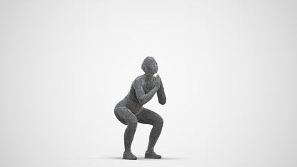 realistic 3D people woman sport, render-ready for V-Ray and Corona, FBX OBJ, three-quarter front view render