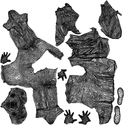photogrammetry 3D man business, realistic human model archviz FBX, wireframe top-down view
