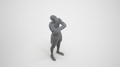 realistic 3D people man pool, render-ready for V-Ray and Corona, FBX OBJ, wireframe three-quarter view