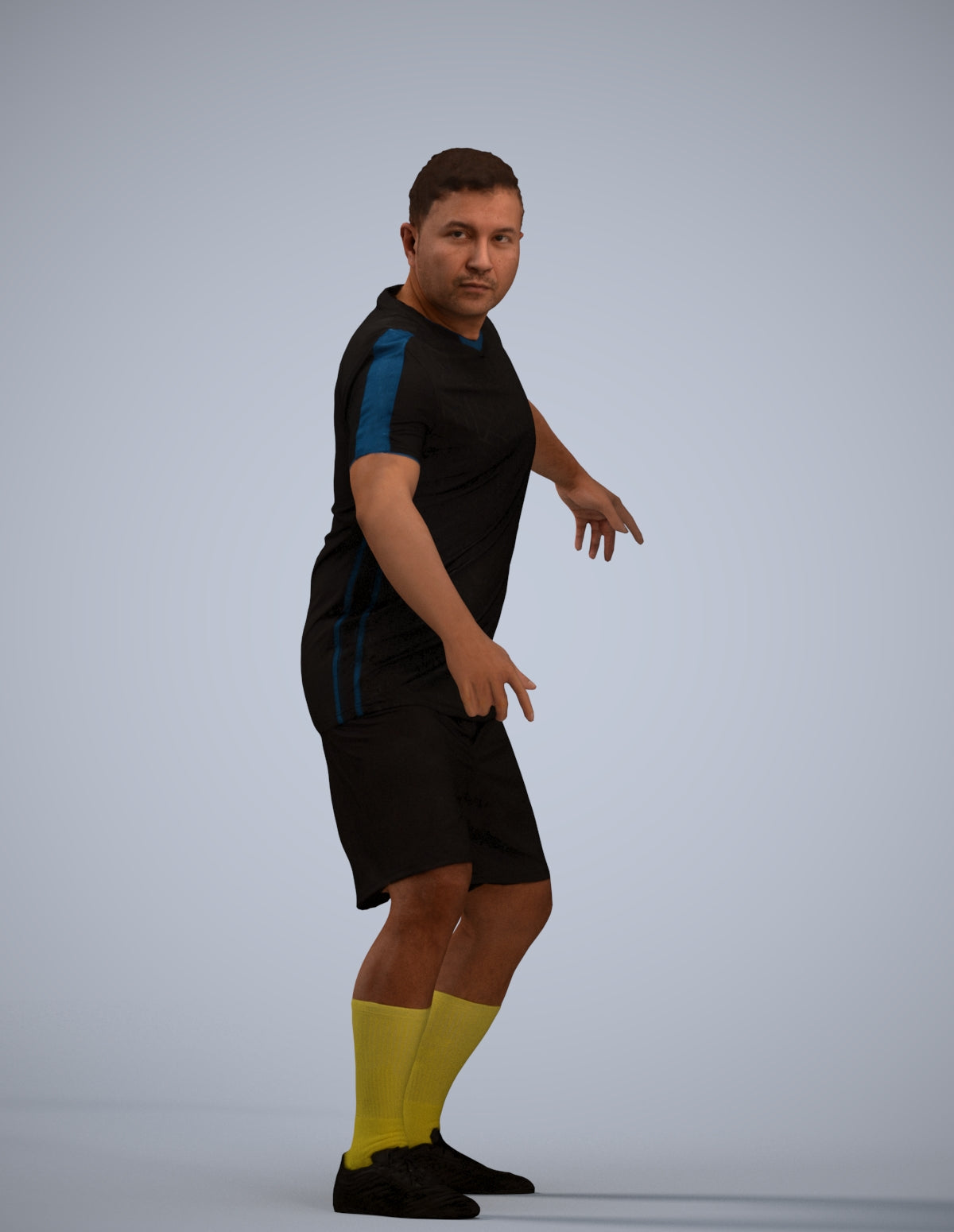 photogrammetry 3D man sport, realistic human model archviz FBX