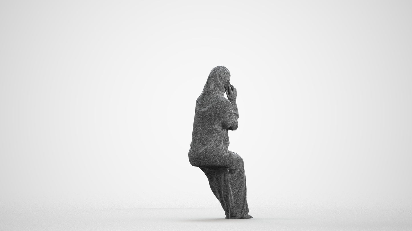 3D people model woman business, scanned human for 3ds Max rendering, wireframe front view