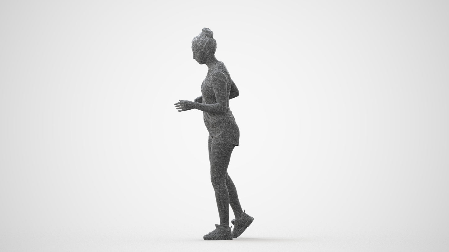 3D people model woman sport, scanned human for 3ds Max rendering, square thumbnail