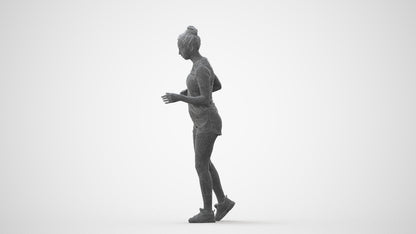 3D people model woman sport, scanned human for 3ds Max rendering, square thumbnail