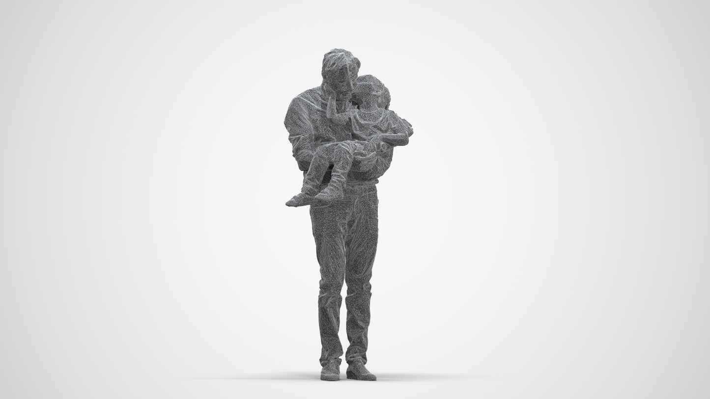 realistic 3D people boy casual kids, render-ready for V-Ray and Corona, FBX OBJ, three-quarter front view render