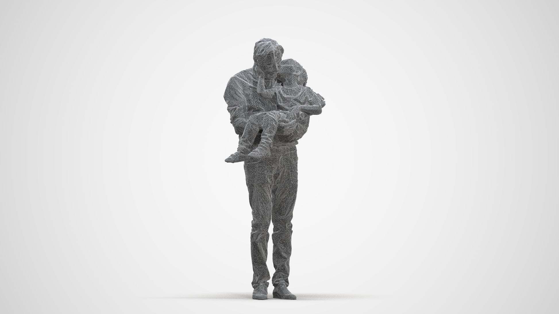 realistic 3D people boy casual kids, render-ready for V-Ray and Corona, FBX OBJ, three-quarter front view render