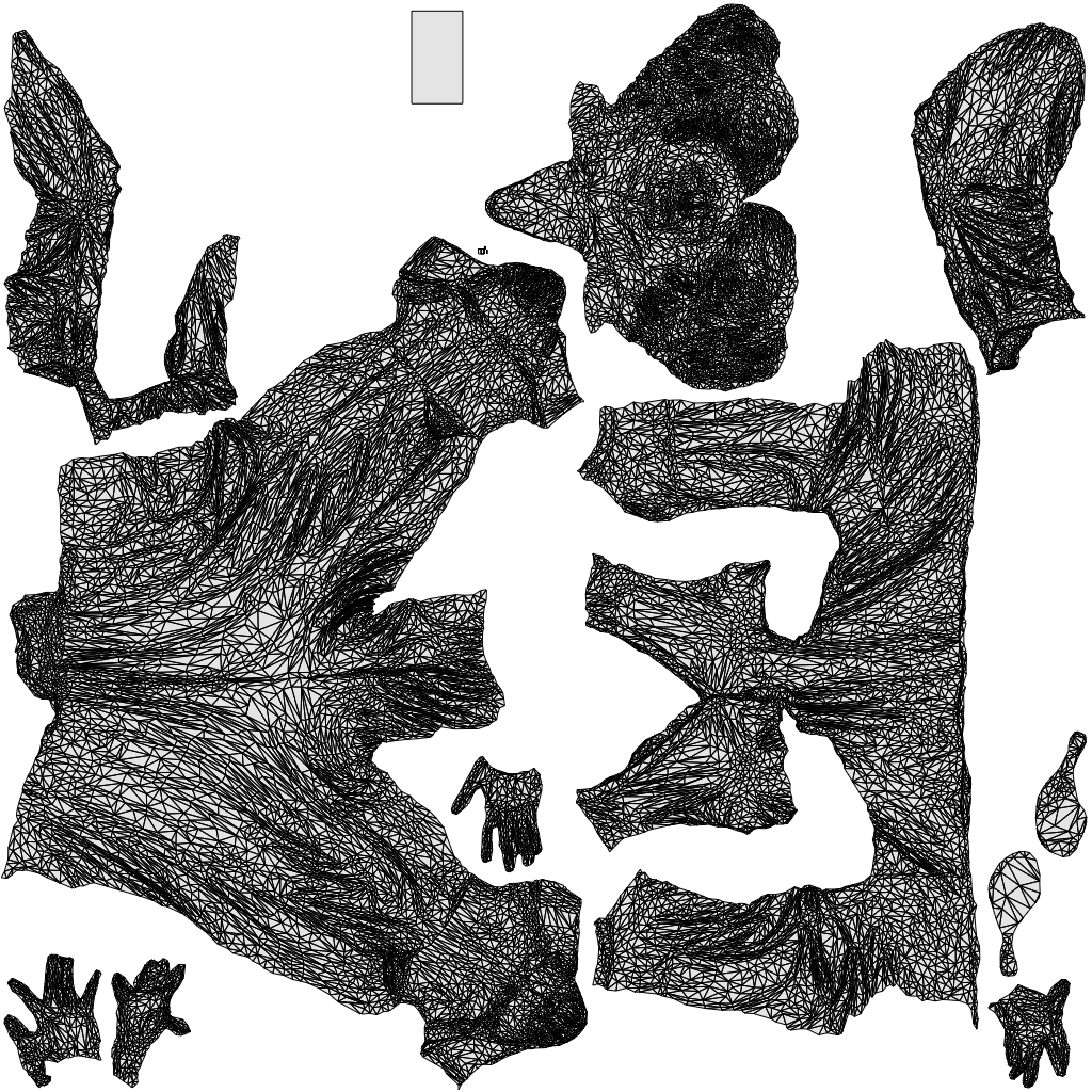 scanned 3D woman casual standing, photogrammetry people for Enscape and V-Ray, wireframe top-down view