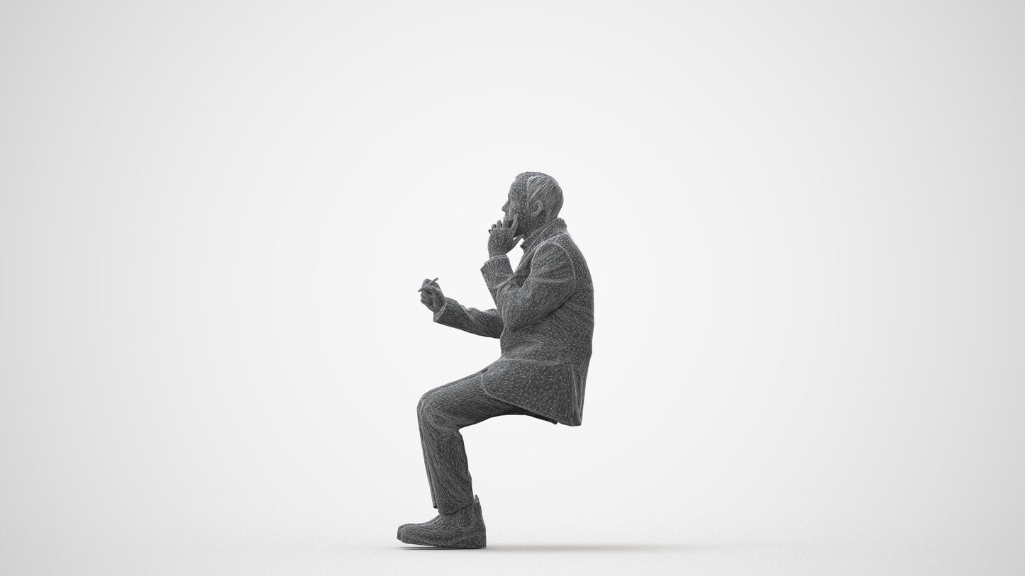 photogrammetry 3D man business shopping, realistic human model archviz FBX, square thumbnail