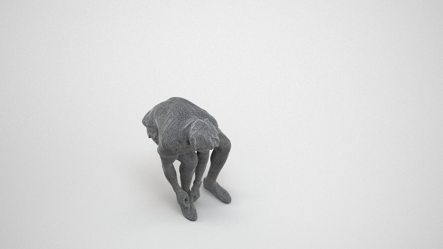 realistic 3D people man sport, render-ready for V-Ray and Corona, FBX OBJ, wireframe three-quarter view