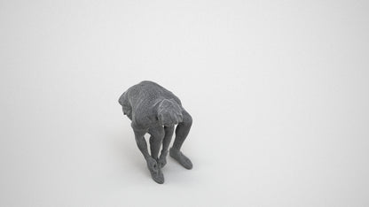 realistic 3D people man sport, render-ready for V-Ray and Corona, FBX OBJ, wireframe three-quarter view