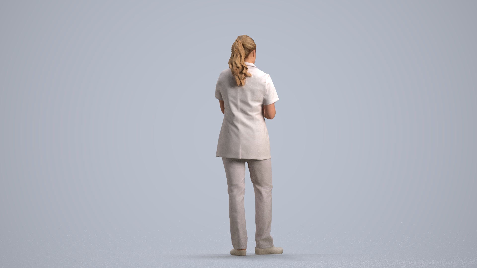 realistic 3D people woman medical, render-ready for V-Ray and Corona, FBX OBJ, front view render