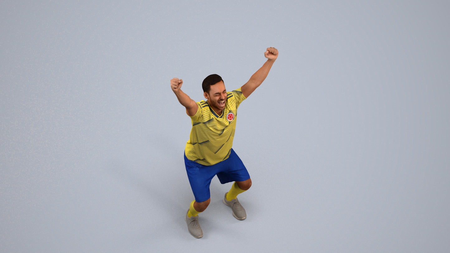 realistic 3D people man sport, render-ready for V-Ray and Corona, FBX OBJ, back view render