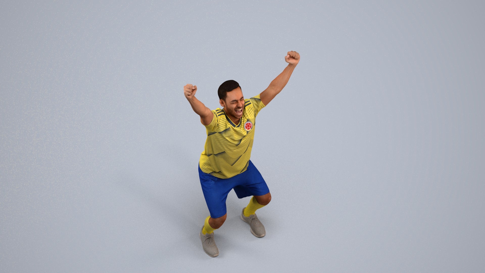 realistic 3D people man sport, render-ready for V-Ray and Corona, FBX OBJ, back view render