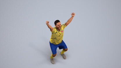 realistic 3D people man sport, render-ready for V-Ray and Corona, FBX OBJ, back view render