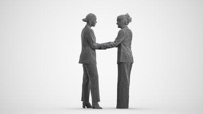 realistic 3D woman business, scanned archviz people for Blender and 3ds Max, wireframe front view