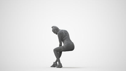 realistic 3D woman sport, scanned archviz people for Blender and 3ds Max, square thumbnail