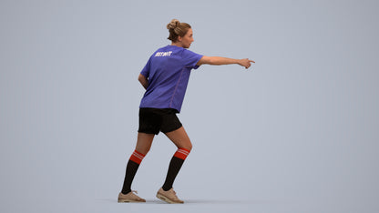 scanned 3D woman sport, photogrammetry people for Enscape and V-Ray, standing pose render