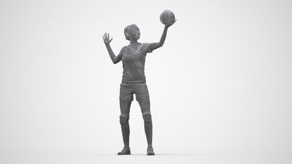 realistic 3D people woman sport, render-ready for V-Ray and Corona, FBX OBJ, wireframe back view