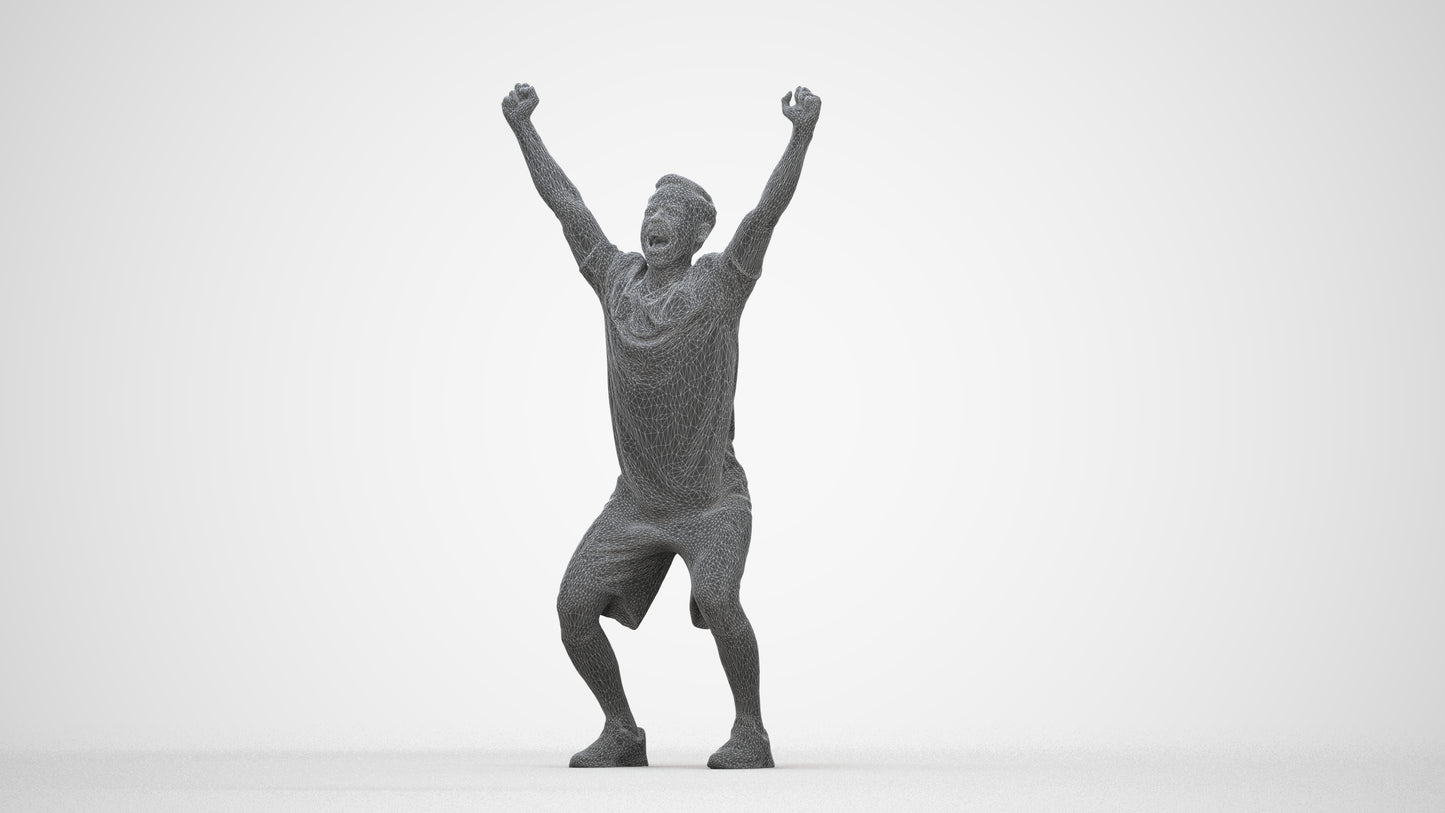 realistic 3D people man sport, render-ready for V-Ray and Corona, FBX OBJ, wireframe back view