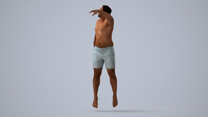 realistic 3D people man sport pool, render-ready for V-Ray and Corona, FBX OBJ, three-quarter view render