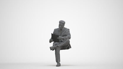 scanned 3D man business, photogrammetry people for Enscape and V-Ray, three-quarter front view render