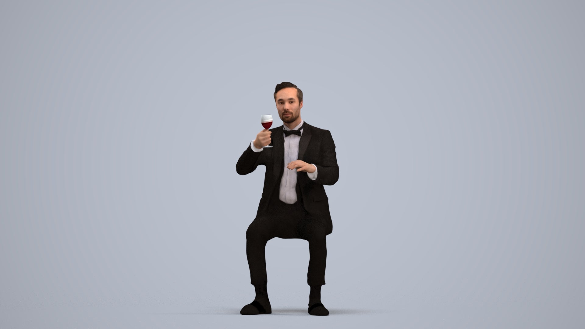 realistic 3D human man formal formalaffairs, archviz people FBX OBJ for Blender, standing pose render