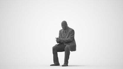 realistic 3D human man business, archviz people FBX OBJ for Blender, square thumbnail
