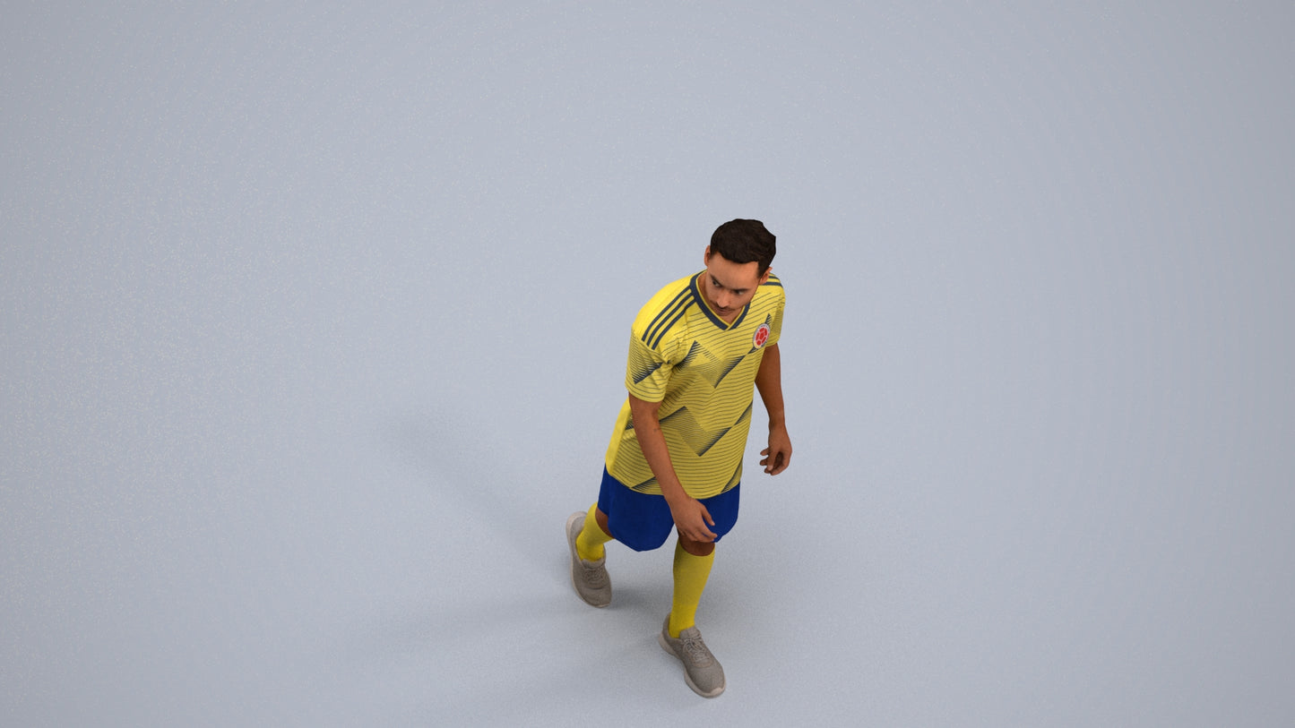 photogrammetry 3D man sport, realistic human model archviz FBX, back view render