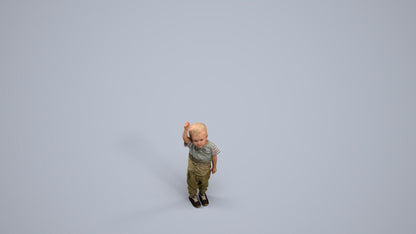 realistic 3D people boy casual kids, render-ready for V-Ray and Corona, FBX OBJ, back view render